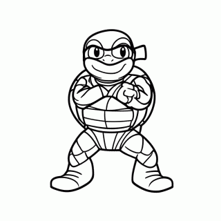 Tartaruga Ninja para colorir
