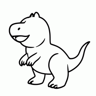 Rex Dinossauro Verde para colorir