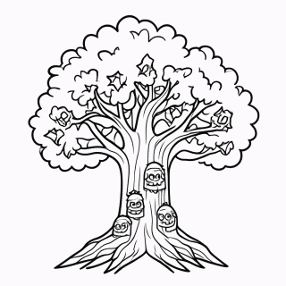 Arvore Dos Trolls para colorir