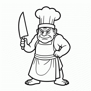Chef Bergen para colorir