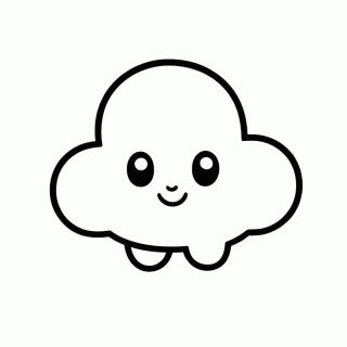 Cloud Guy Nuvem para colorir