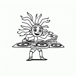 Dj Suki para colorir