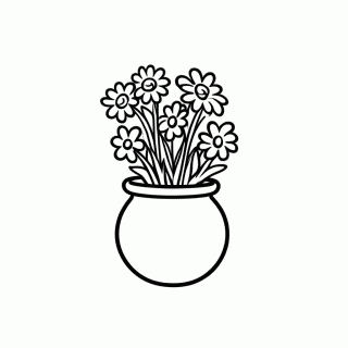 Vaso De Pulgas para colorir