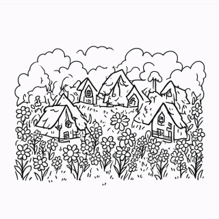 Vila Troll para colorir
