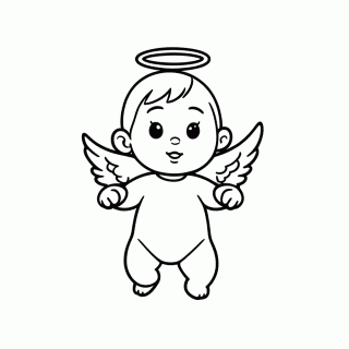 Anjinho para colorir