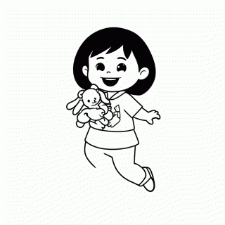 Mônica Pulando para colorir