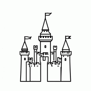 O Castelo para colorir