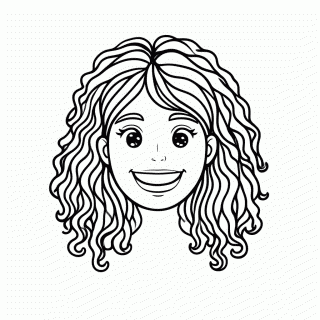 Merida Cacheada para colorir