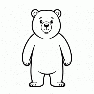 O Urso para colorir