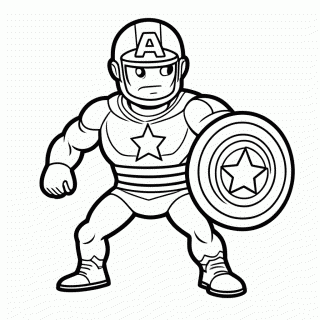 Capitao America Escudo para colorir