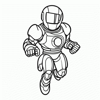 Homem De Ferro Armadura — Vingadores Marvel para Colorir