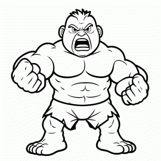 Hulk Furioso para colorir