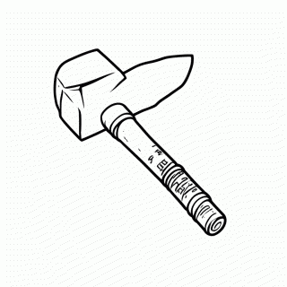 Martelo Mjolnir para colorir