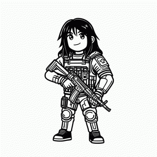 Soldado Invernal para colorir