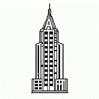 Stark Tower — Vingadores Marvel para Colorir