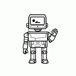 Wall-E Acenando para colorir