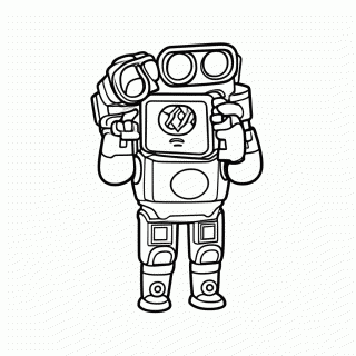 Wall-E Curioso para colorir