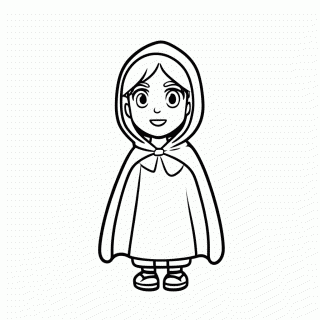 Asha com Capa para colorir