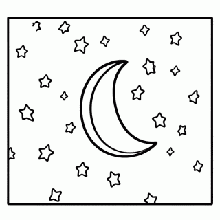 Céu Estrelado para colorir