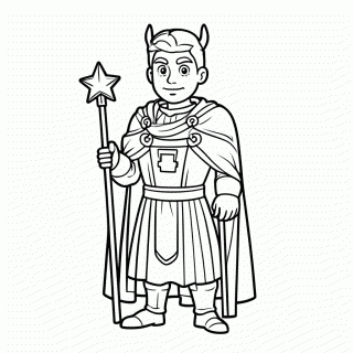 Rei Magnífico para colorir