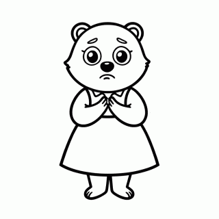 Sra. Lontra para colorir