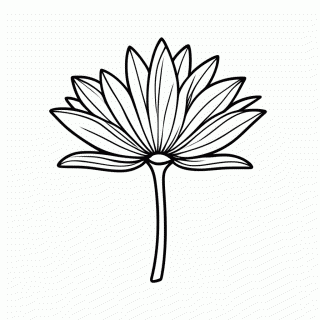 Flor De Buriti para colorir