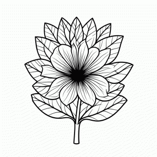 Flor De Jacaranda para colorir