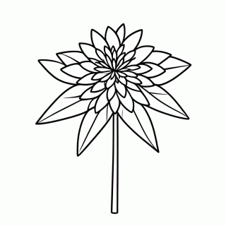 Flor de Helicocnia Amazonica para colorir