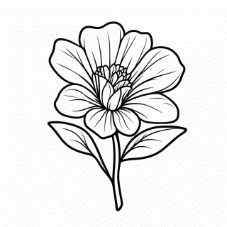 Flor de Ipe Branco para colorir