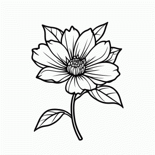 Flor de Jasmim Manga para colorir