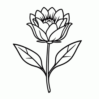 Flor de Quaresmeira Roxa para colorir