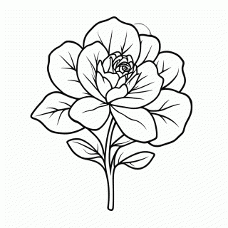 Flor Flor De Camelia para colorir