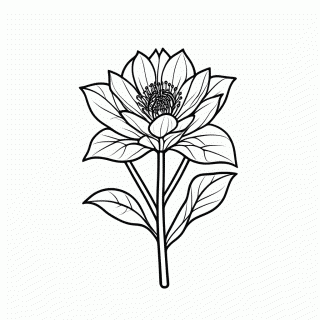 Flor Vitoria Regia para colorir