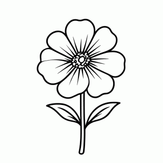 Flor Amor Perfeito — Flores para Colorir