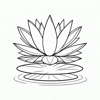 Flor Flor De Lotus — Flores para Colorir
