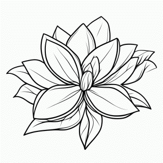 Flor Magnolia para colorir