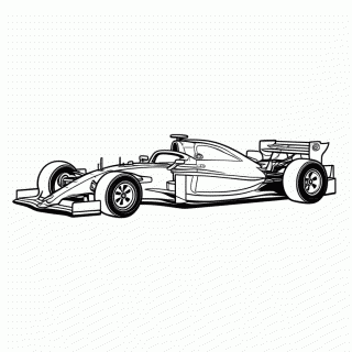 Asa Dianteira Aerodinamica — Formula 1 para Colorir