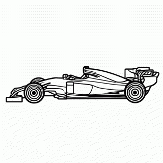 Carro F1 Vermelho Ferrari — Formula 1 para Colorir