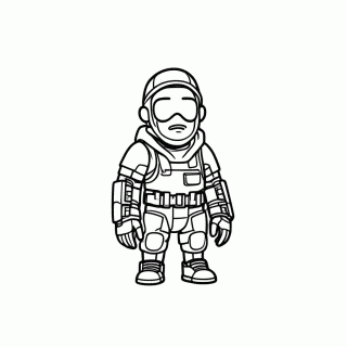 Picareta Fortnite para colorir