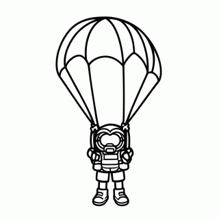 Planador Paraquedas para colorir