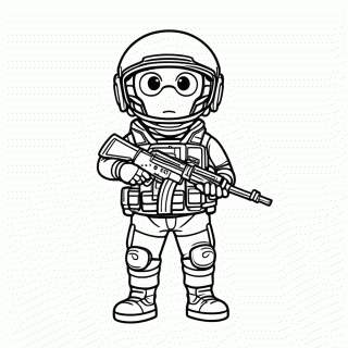 Ak 47 Arma — Free Fire para Colorir