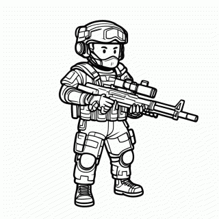 Awm Sniper Rifle para colorir