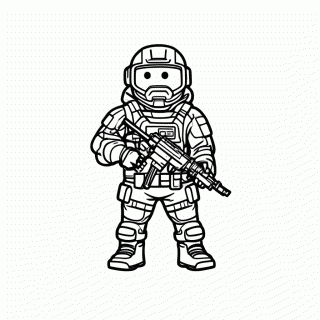 Kelly Corredora Vermelha — Free Fire para Colorir