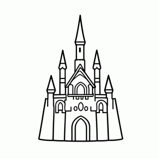 Castelo De Gelo Elsa para colorir