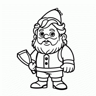 Kristoff Com Machado para colorir