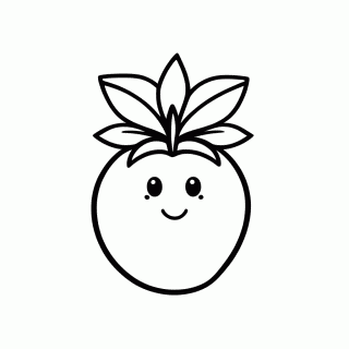 Caqui para colorir