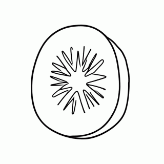 Kiwi para colorir