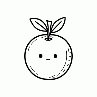 Laranja para colorir