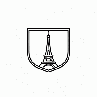 Escudo Psg para colorir