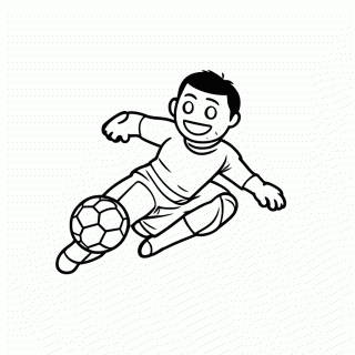Goleiro Com Luva para colorir